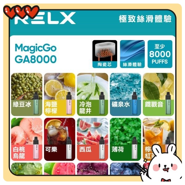 RELX拋棄式 RELX GA 8000口拋棄式 RELX一次性電子煙 sp2s電子煙現貨 12H出貨 日期新鮮 09/27